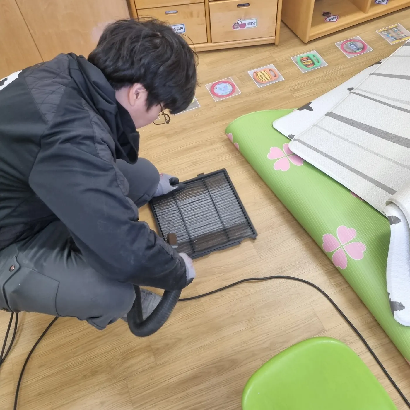 작업 진행 — 강화군 어린이집청소 현장