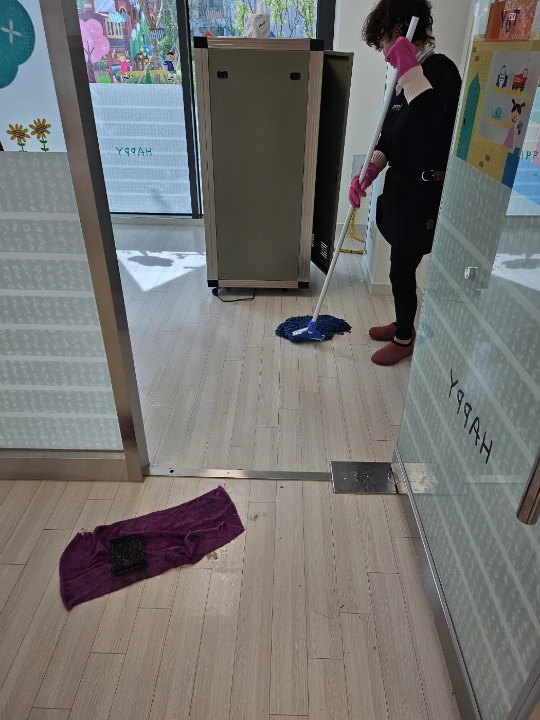 작업 진행 — 옹진군 어린이집청소 현장