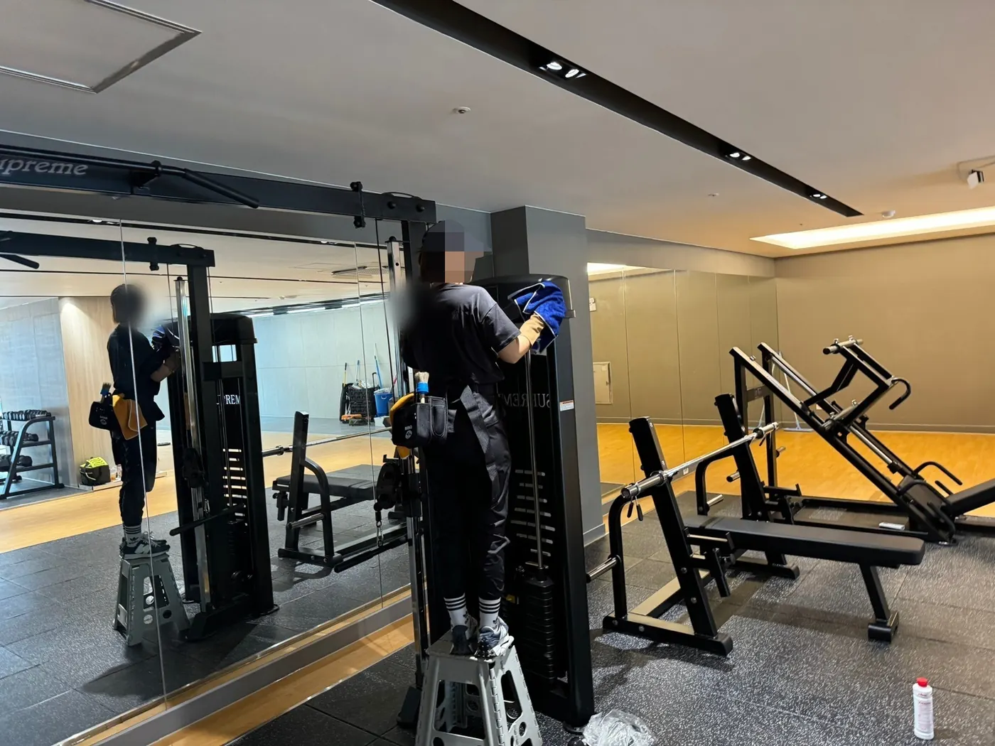 세정 진행 — 인천광역시 헬스장청소 현장