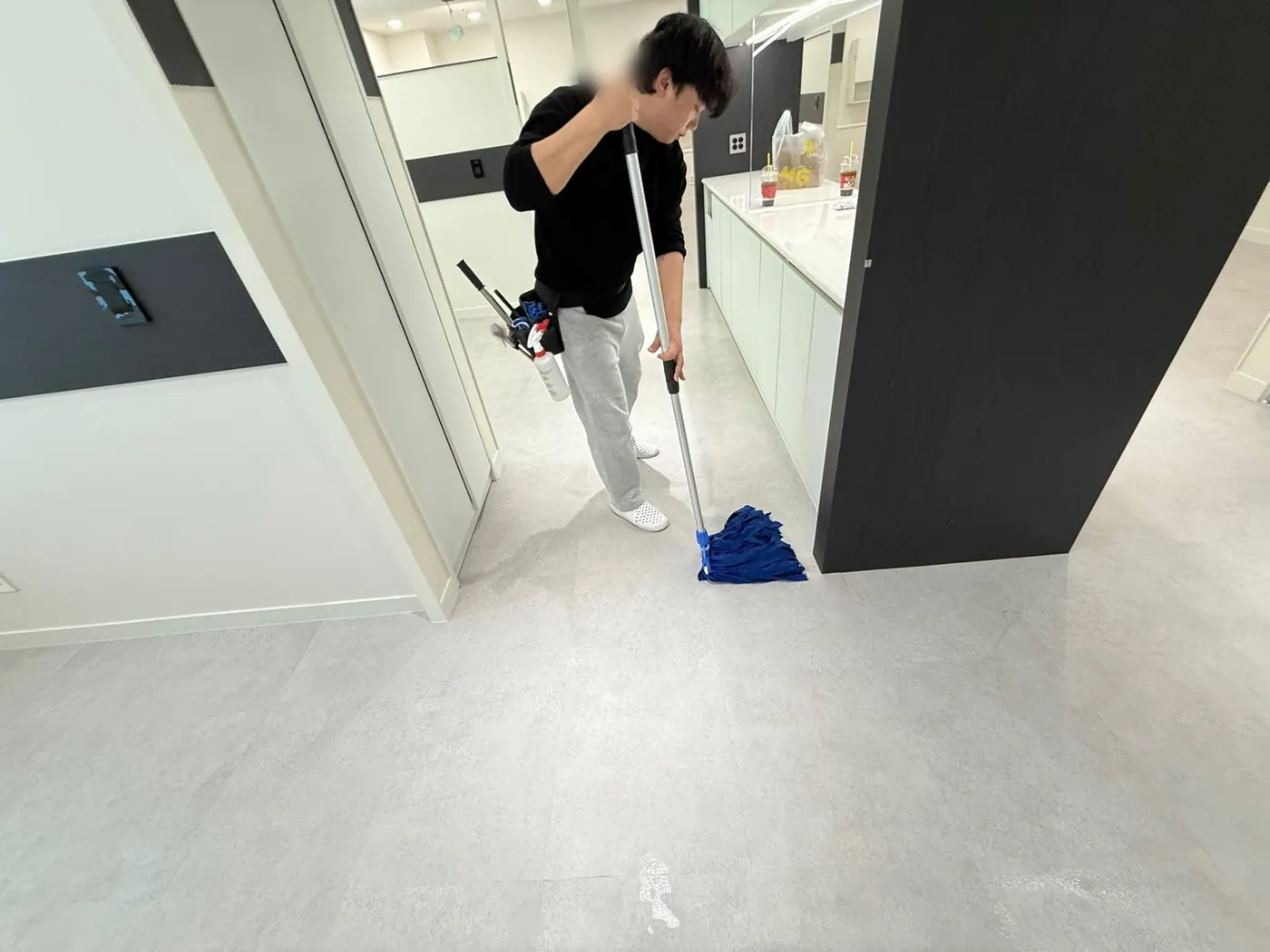작업 진행 — 연수동 상가청소 현장