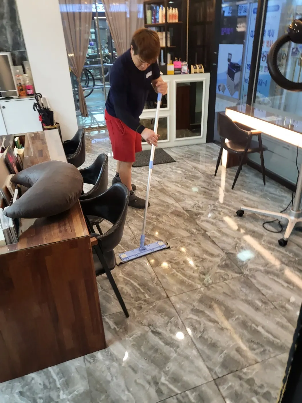세정 진행 — 미추홀구 미용실청소 현장